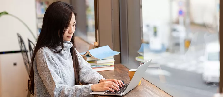 Woman on Her Computer