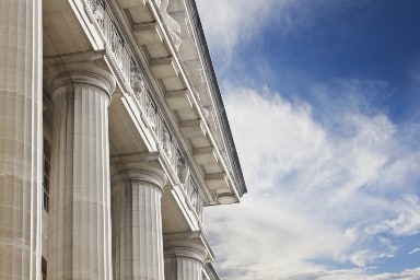 roman building with pillars